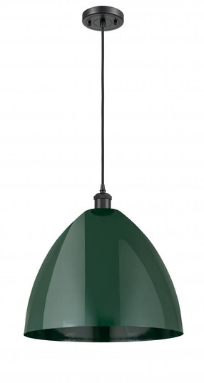 Plymouth - 1 Light - 16 inch - Matte Black - Cord hung - Mini Pendant (3442|516-1P-BK-MBD-16-GR)