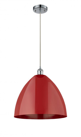 Plymouth - 1 Light - 16 inch - Polished Chrome - Cord hung - Mini Pendant (3442|516-1P-PC-MBD-16-RD-LED)