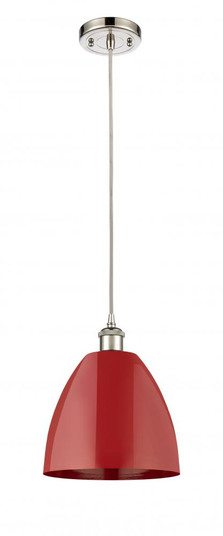 Plymouth - 1 Light - 9 inch - Polished Nickel - Cord hung - Mini Pendant (3442|516-1P-PN-MBD-9-RD-LED)