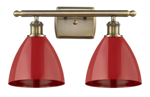 Plymouth - 2 Light - 18 inch - Antique Brass - Bath Vanity Light (3442|516-2W-AB-MBD-75-RD)