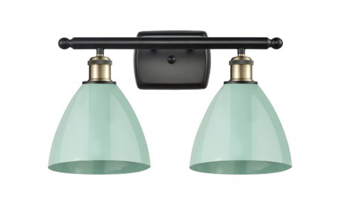 Plymouth - 2 Light - 18 inch - Black Antique Brass - Bath Vanity Light (3442|516-2W-BAB-MBD-75-SF)
