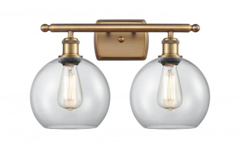 Athens - 2 Light - 18 inch - Brushed Brass - Bath Vanity Light (3442|516-2W-BB-G122-8)