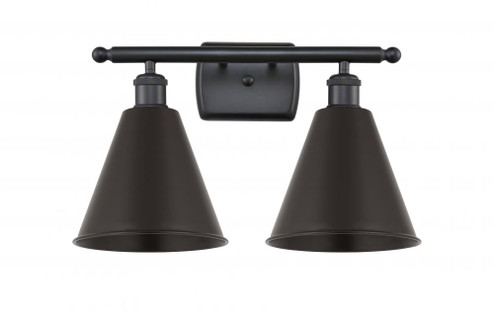 Berkshire - 2 Light - 18 inch - Matte Black - Bath Vanity Light (3442|516-2W-BK-MBC-8-BK-LED)