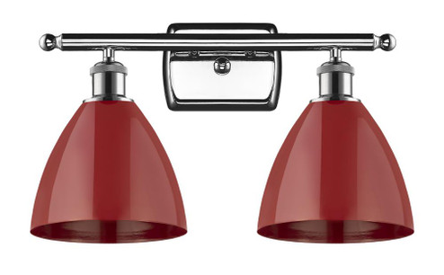 Plymouth - 2 Light - 18 inch - Polished Chrome - Bath Vanity Light (3442|516-2W-PC-MBD-75-RD)