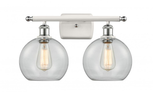 Athens - 2 Light - 18 inch - White Polished Chrome - Bath Vanity Light (3442|516-2W-WPC-G122-8)
