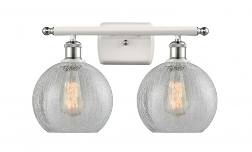 Athens - 2 Light - 18 inch - White Polished Chrome - Bath Vanity Light (3442|516-2W-WPC-G125-8)