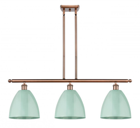 Plymouth - 3 Light - 36 inch - Antique Copper - Cord hung - Island Light (3442|516-3I-AC-MBD-9-SF-LED)