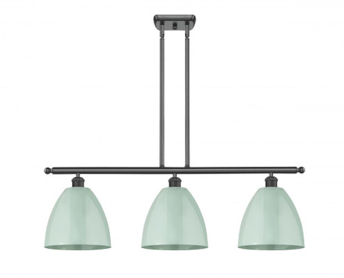 Plymouth - 3 Light - 36 inch - Matte Black - Stem hung - Island Light (3442|516-3I-BK-MBD-9-SF)