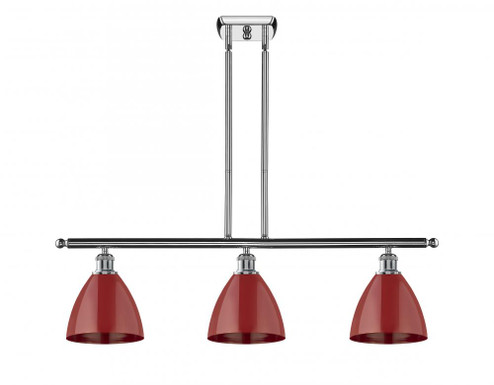 Plymouth - 3 Light - 36 inch - Polished Chrome - Stem hung - Island Light (3442|516-3I-PC-MBD-75-RD)