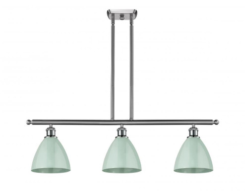 Plymouth - 3 Light - 36 inch - Brushed Satin Nickel - Cord hung - Island Light (3442|516-3I-SN-MBD-75-SF-LED)