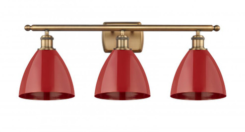 Plymouth - 3 Light - 28 inch - Brushed Brass - Bath Vanity Light (3442|516-3W-BB-MBD-75-RD)