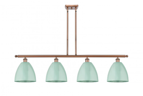 Plymouth - 4 Light - 48 inch - Antique Copper - Stem hung - Island Light (3442|516-4I-AC-MBD-9-SF-LED)