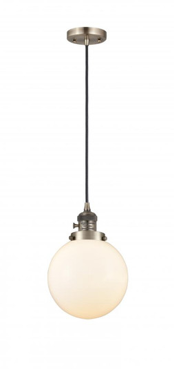 Beacon - 1 Light - 8 inch - Antique Brass - Cord hung - Mini Pendant (3442|201CSW-AB-G201-8)