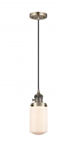 Dover - 1 Light - 5 inch - Antique Brass - Cord hung - Mini Pendant (3442|201CSW-AB-G311-LED)