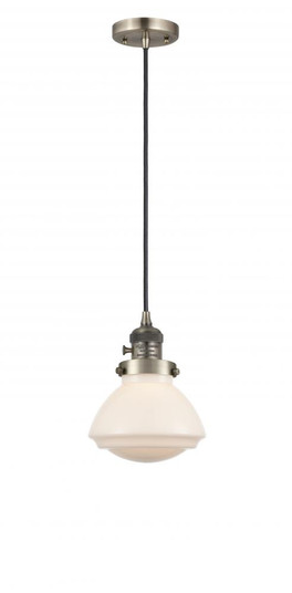 Olean - 1 Light - 7 inch - Antique Brass - Cord hung - Mini Pendant (3442|201CSW-AB-G321)