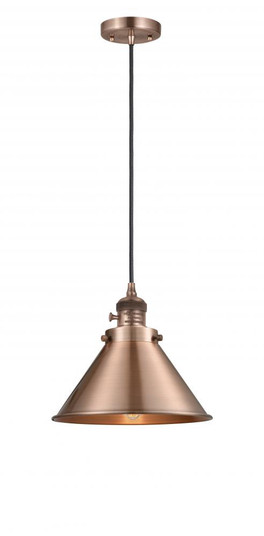 Briarcliff - 1 Light - 10 inch - Antique Copper - Cord hung - Mini Pendant (3442|201CSW-AC-M10-AC)