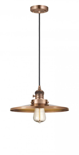 Appalachian - 1 Light - 12 inch - Antique Copper - Cord hung - Mini Pendant (3442|201CSW-AC-MFR-AC-12-LED)