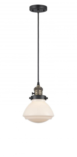 Olean - 1 Light - 7 inch - Black Antique Brass - Cord hung - Mini Pendant (3442|201CSW-BAB-G321)