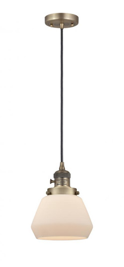 Fulton - 1 Light - 7 inch - Brushed Brass - Cord hung - Mini Pendant (3442|201CSW-BB-G171-LED)