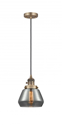 Fulton - 1 Light - 7 inch - Brushed Brass - Cord hung - Mini Pendant (3442|201CSW-BB-G173-LED)