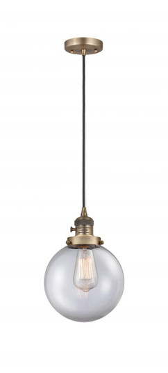 Beacon - 1 Light - 8 inch - Brushed Brass - Cord hung - Mini Pendant (3442|201CSW-BB-G202-8)