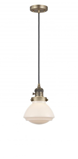 Olean - 1 Light - 7 inch - Brushed Brass - Cord hung - Mini Pendant (3442|201CSW-BB-G321)