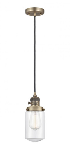 Dover - 1 Light - 5 inch - Brushed Brass - Cord hung - Mini Pendant (3442|201CSW-BB-G312-LED)