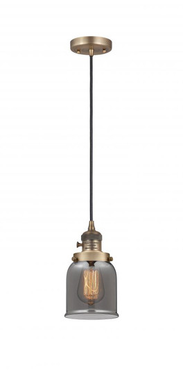 Bell - 1 Light - 5 inch - Brushed Brass - Cord hung - Mini Pendant (3442|201CSW-BB-G53)
