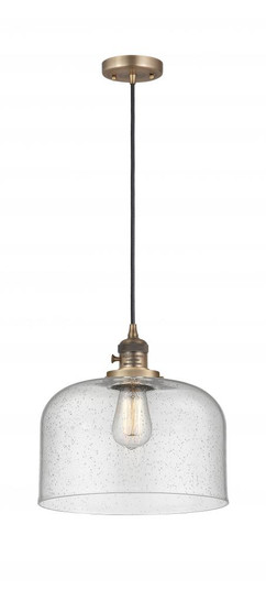 Bell - 1 Light - 12 inch - Brushed Brass - Cord hung - Mini Pendant (3442|201CSW-BB-G74-L-LED)