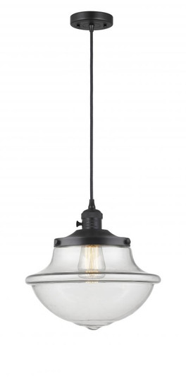 Oxford - 1 Light - 12 inch - Matte Black - Cord hung - Mini Pendant (3442|201CSW-BK-G542)