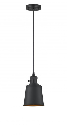 Addison - 1 Light - 5 inch - Matte Black - Cord hung - Mini Pendant (3442|201CSW-BK-M9-BK-LED)