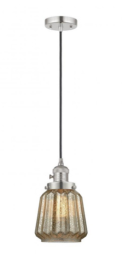 Chatham - 1 Light - 7 inch - Polished Nickel - Cord hung - Mini Pendant (3442|201CSW-PN-G146)