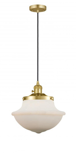 Oxford - 1 Light - 12 inch - Satin Gold - Cord hung - Mini Pendant (3442|201CSW-SG-G541-LED)