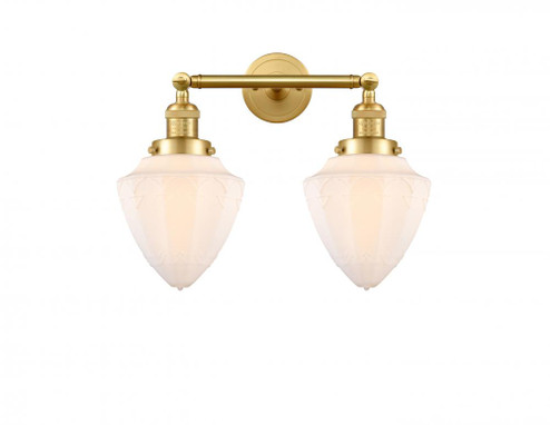 Bullet - 2 Light - 18 inch - Satin Gold - Adjustable Bath Vanity Light (3442|208-SG-G661-7-LED)