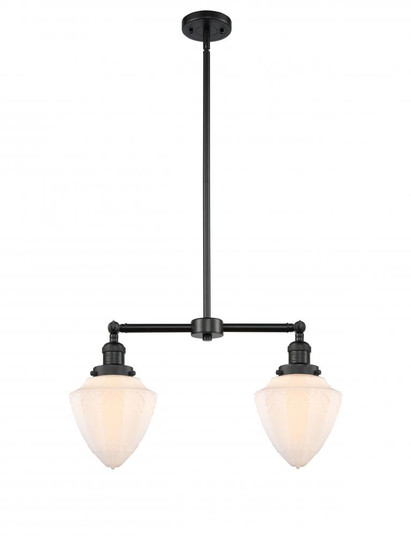 Bullet - 2 Light - 24 inch - Matte Black - Stem Hung - Island Light (3442|209-BK-G661-7-LED)