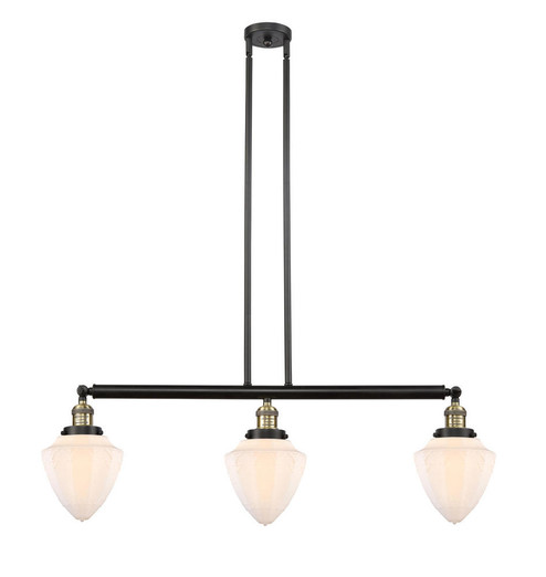 Bullet - 3 Light - 38 inch - Black Antique Brass - Stem Hung - Adjustable Island Light (3442|213-BAB-G661-7)