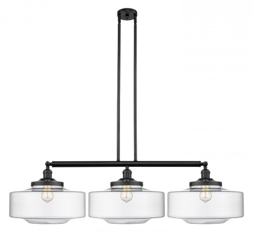 Bridgeton - 3 Light - 50 inch - Matte Black - Stem Hung - Adjustable Island Light (3442|213-BK-G692-16-LED)