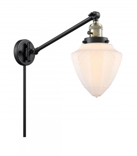 Bullet - 1 Light - 7 inch - Black Antique Brass -Adjustable Swing Arm (3442|237-BAB-G661-7-LED)