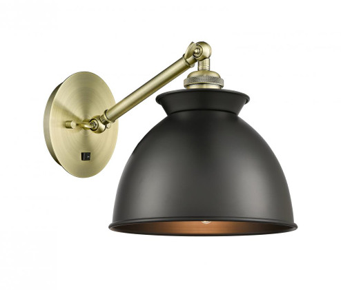 Adirondack - 1 Light - 8 inch - Antique Brass - Adjustable Sconce (3442|317-1W-AB-M14-BK-LED)