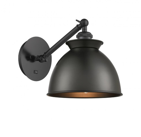 Adirondack - 1 Light - 8 inch - Matte Black - Adjustable Sconce (3442|317-1W-BK-M14-BK-LED)