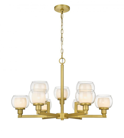 Cairo - 9 Light - 30 inch - Satin Gold - Chain Hung - Chandelier (3442|330-9CR-SG-CLW-LED)