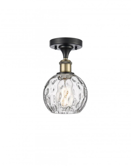 Athens Water Glass - 1 Light - 6 inch - Black Antique Brass - Semi-Flush Mount (3442|516-1C-BAB-G1215-6-LED)