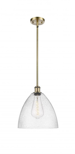 Bristol - 1 Light - 12 inch - Antique Brass - Mini Pendant (3442|516-1S-AB-GBD-124-LED)