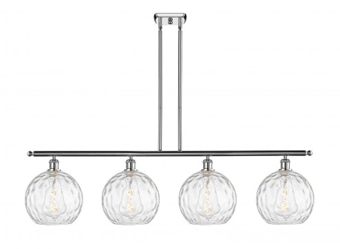 Athens Water Glass - 4 Light - 48 inch - Polished Chrome - Stem hung - Island Light (3442|516-4I-PC-G1215-10)