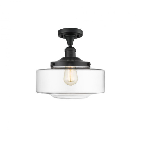 Bridgeton - 1 Light - 12 inch - Matte Black - Semi-Flush Mount (3442|517-1CH-BK-G692-12-LED)