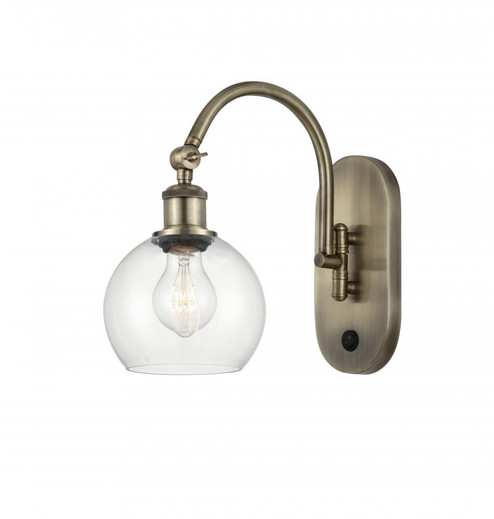 Athens - 1 Light - 6 inch - Antique Brass - Adjustable Swing Arm (3442|518-1W-AB-G122-6)