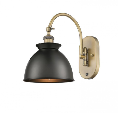 Adirondack - 1 Light - 8 inch - Brushed Brass - Adjustable Swing Arm (3442|518-1W-BB-M14-BK)