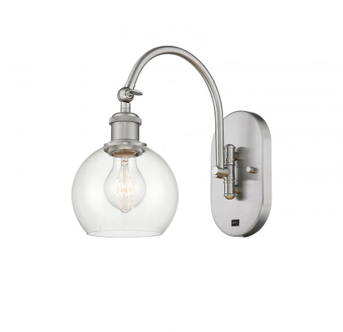 Athens - 1 Light - 6 inch - Brushed Satin Nickel - Adjustable Swing Arm (3442|518-1W-SN-G122-6)