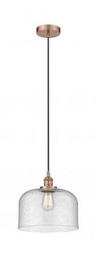 Bell - 1 Light - 12 inch - Antique Copper - Cord hung - Mini Pendant (3442|616-1PH-AC-G74-L-LED)