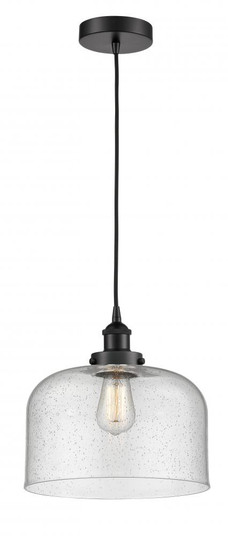Bell - 1 Light - 12 inch - Matte Black - Cord hung - Mini Pendant (3442|616-1PH-BK-G74-L-LED)